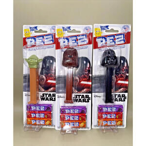 Bundle Lot Of 3 PEZ Star Wars Yoda Darth Vader Chewbacca Dispenser NEW